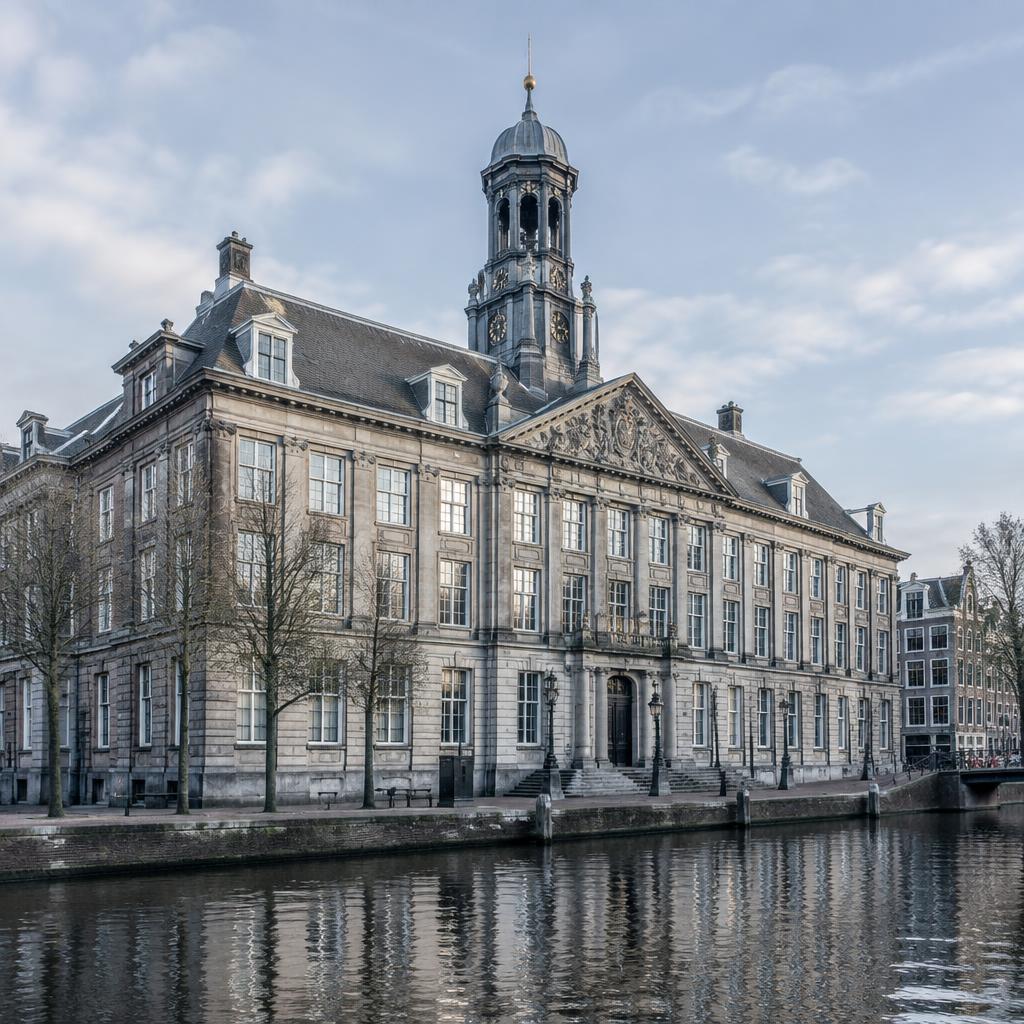 Historisch gebouw aan een Amsterdamse gracht